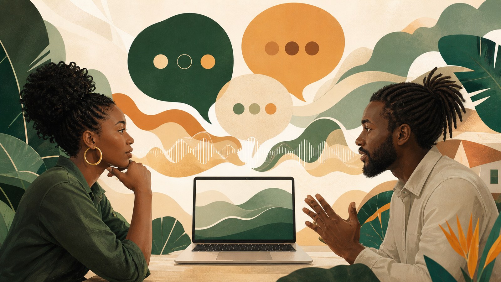 Illustration de ChatGPT et des créoles martiniquais et guadeloupéen