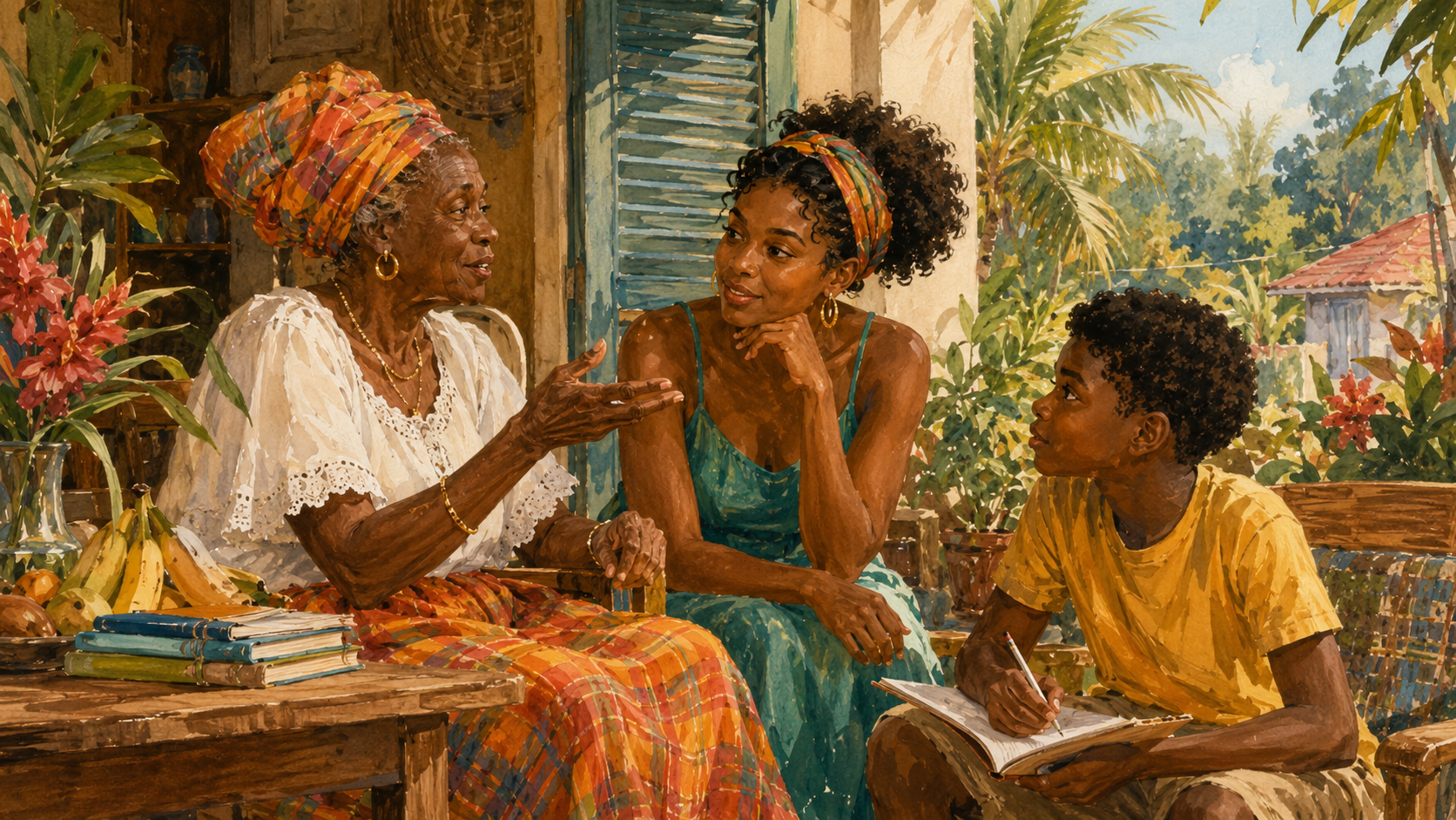 Transmission du créole entre trois générations dans une famille antillaise
