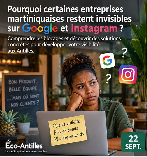 Entrepreneure martiniquaise face aux enjeux de visibilité sur Google et Instagram