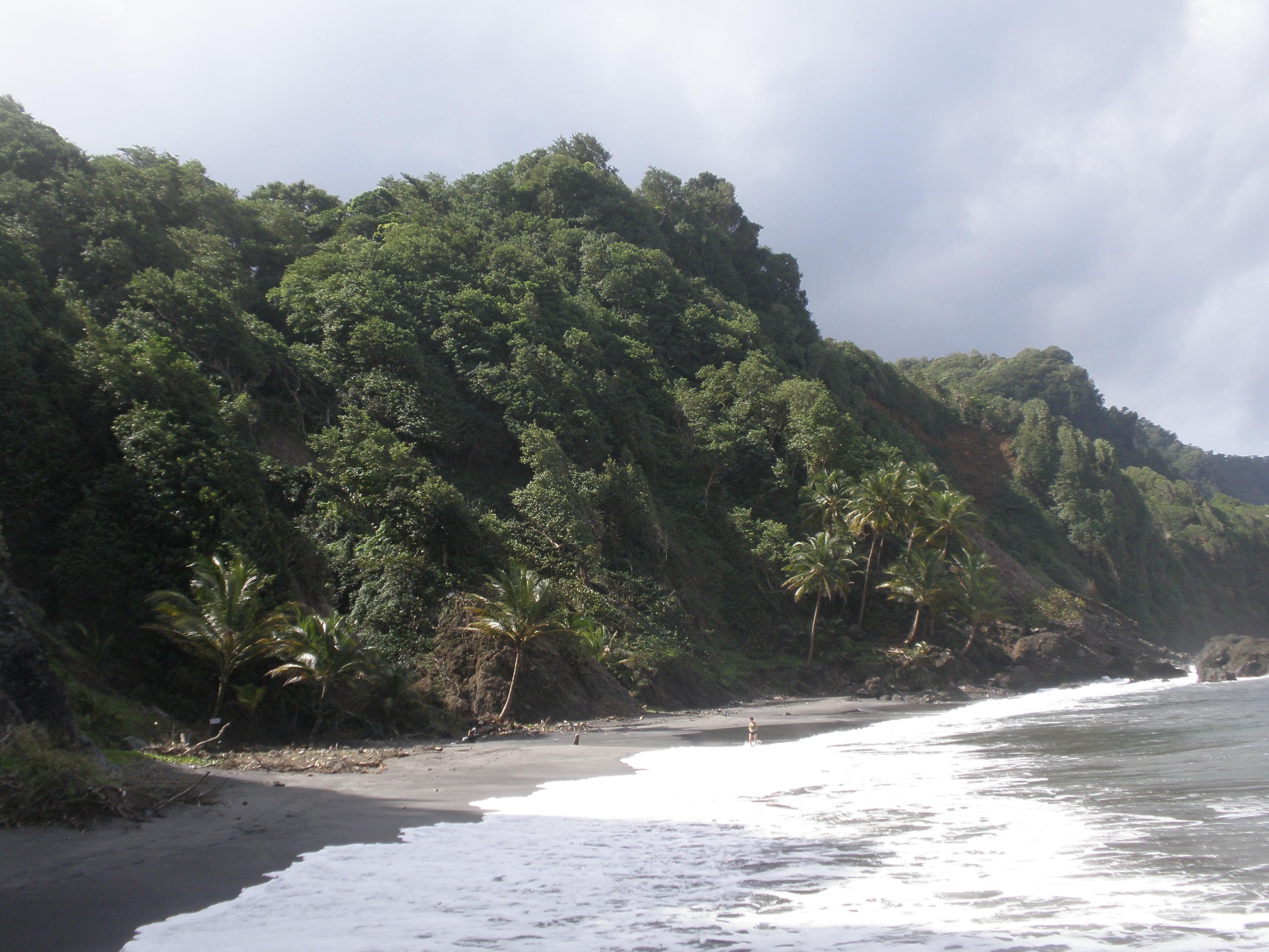 Plage de Sinaï à Grand’Rivière dans le nord de la Martinique