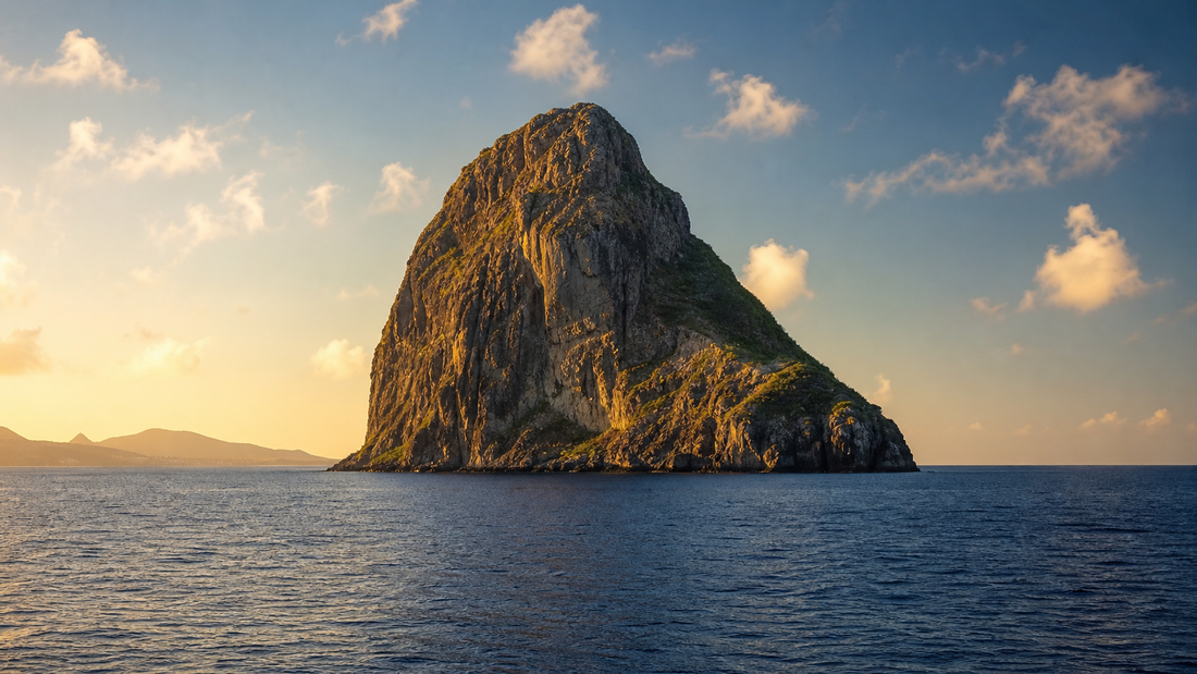 Le Rocher du Diamant au large de la côte sud-ouest de la Martinique