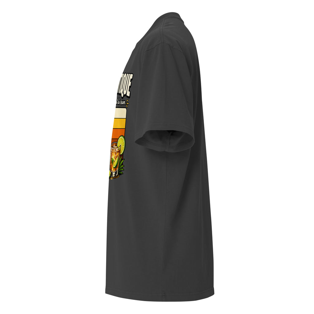 T-shirt oversize Rhumantique noir délavé – vue côté gauche