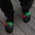 Claquettes homme RVN Martinique noires – vue de face