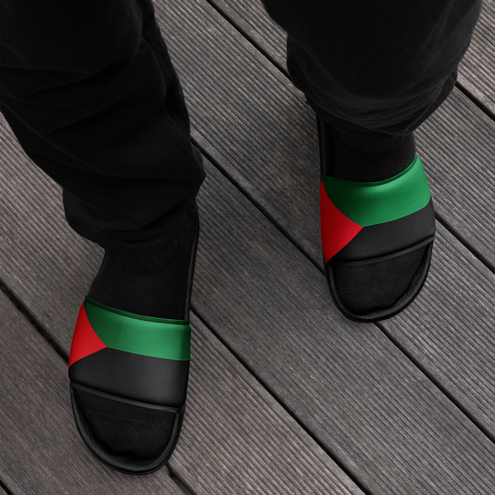 Claquettes homme RVN Martinique noires – vue de face