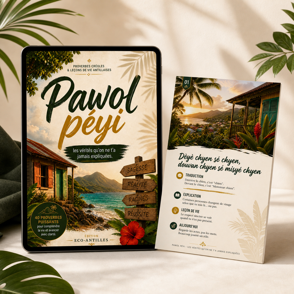 Ebook Pawol Peyi avec couverture 40 proverbes créoles et aperçu intérieur