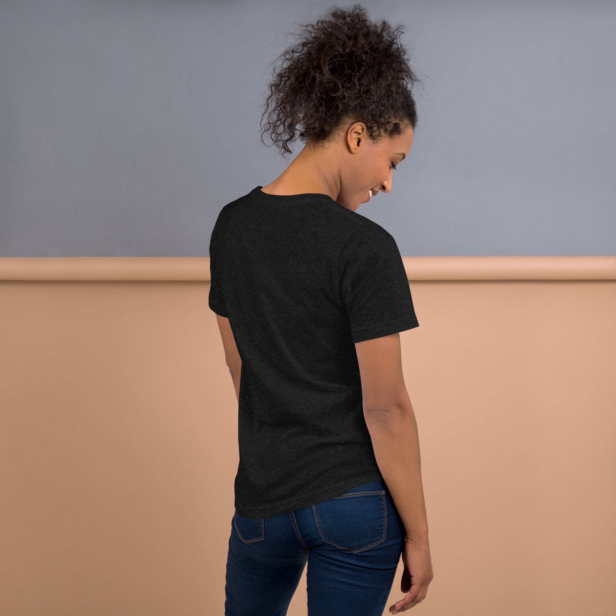 T-shirt CRS Citron Rhum Sucre noir chiné – vue de dos