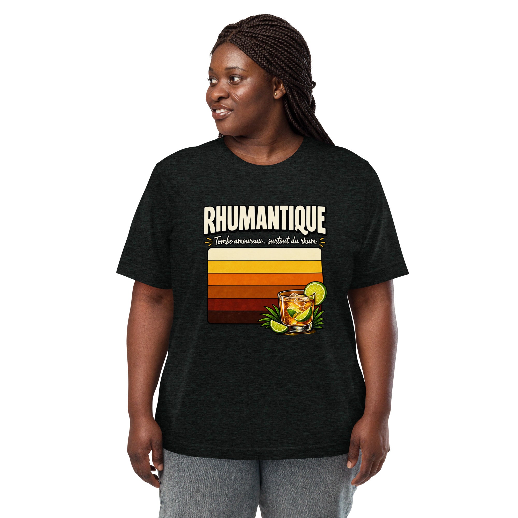 T-shirt Rhumantique Noir Charbon – vue de face