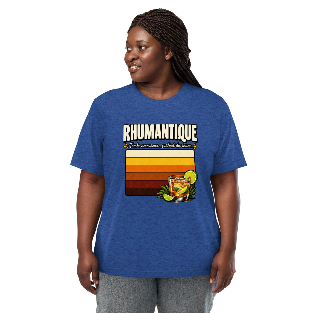 T-shirt Rhumantique Bleu Royal – vue de face