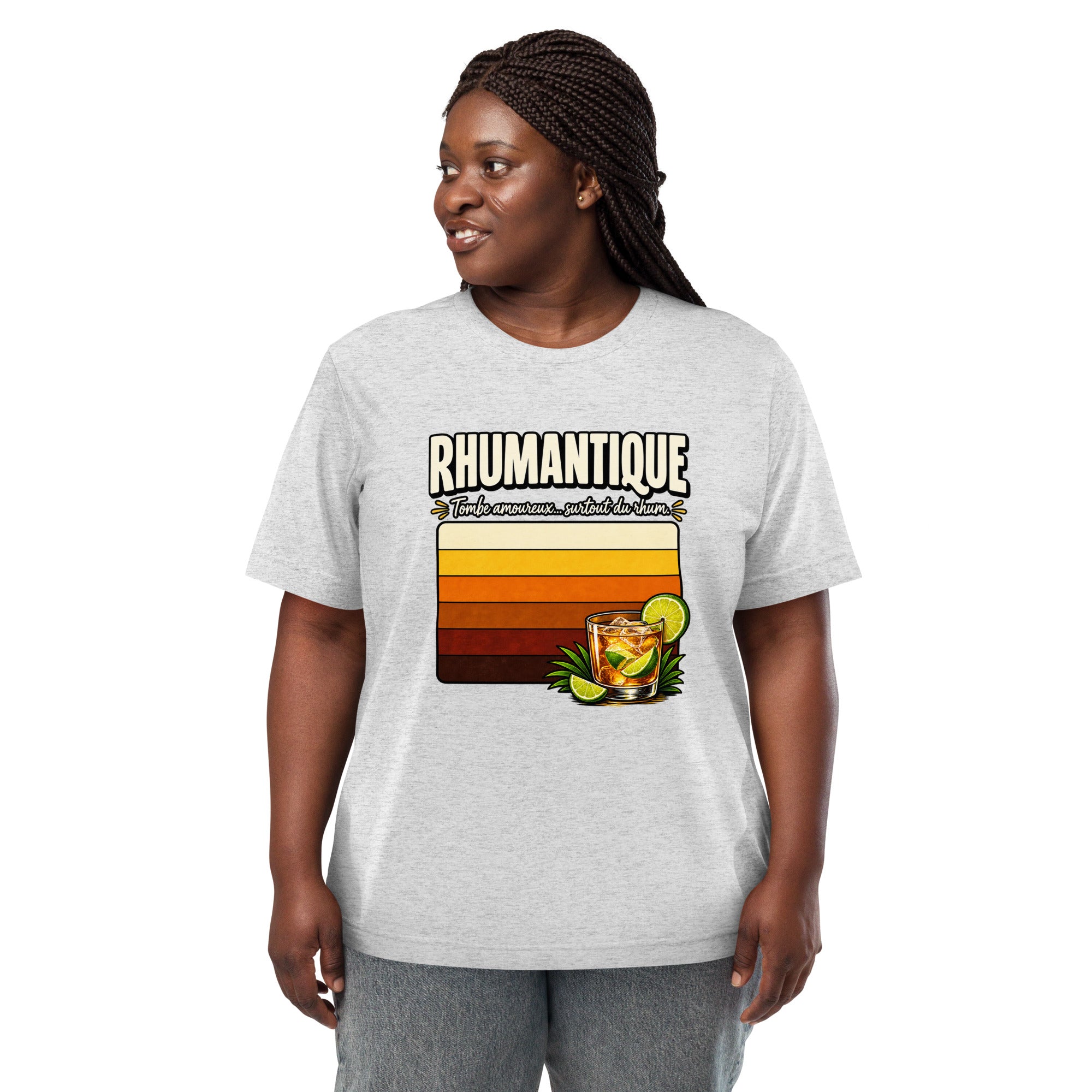 T-shirt Rhumantique Blanc Sable chiné – vue de face