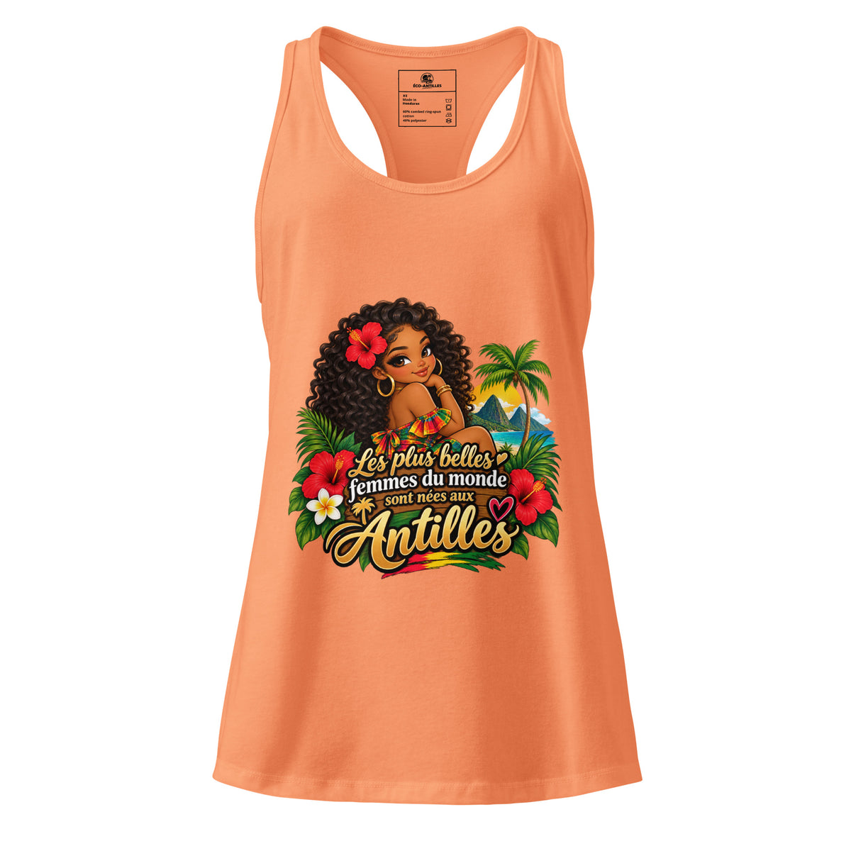 Débardeur femme Antilles orange clair – vue de face
