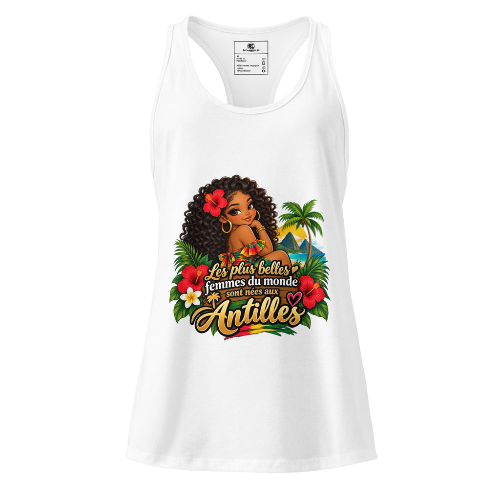 Débardeur femme Antilles blanc – vue de face